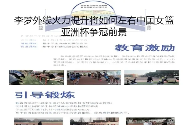 李梦外线火力提升将如何左右中国女篮亚洲杯争冠前景